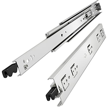 VADANIA 300mm Heavy Duty Drawer Runners with Lock #D51, 1 Pair | 68kg max load, locking mechanism, full extension, ball bearing, side mount, for shelf/van/truck/RV pull-out storage.