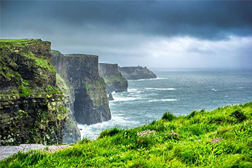 Puzzle 1000 Teile Landschaft CliffsofMoher Irland 1000 Teile Panorama-Puzzle Die Cliffs of Moher Klassisches Papppuzzle Bunt Das Puzzle 38x26CM