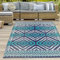 Teppich-Traum Outdoor Teppich Kunststoff wetterfest langlebig Vorzelt Camping Balkon Garten Terrasse Picknick türkis/blau 150 x 220 cm