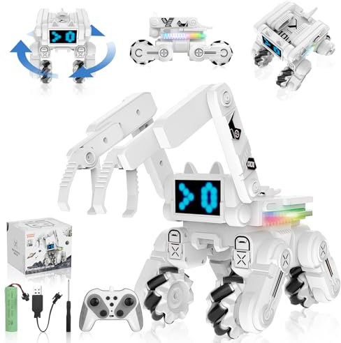 Aottom Robot Spielzeug mit LED Licht, Roboter mit Fernbedienung 360° Flips, Geschenke Mädche Jungen für Kinder ab 4 Jahren Geburtstagsgeschenke zum Kindertag zu Weihnachten