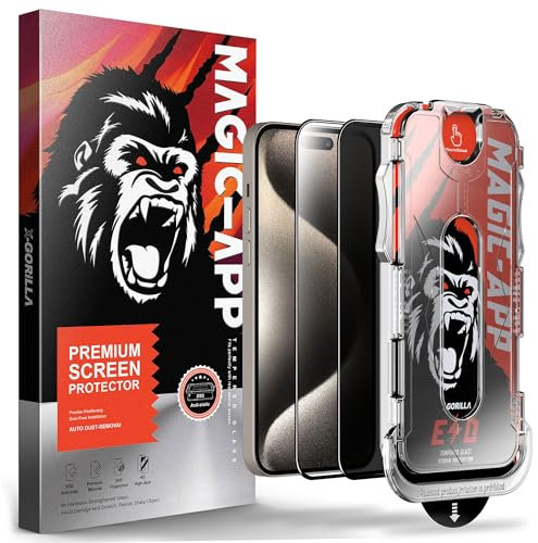 AFARER 2 Stück für iPhone 15 Pro Max 6.7 gehärtetes Glas Displayschutzfolien 9H Full Screen Anti-Peek + HD, einfache Installation [No Bubble] [Handy Schutz Kit] [Auto Dust Cover]