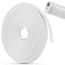 10M Car Door Protectors Edge Guards U Shape Car Edge Trim Rubber Seal Fit For Most Car Total (White)