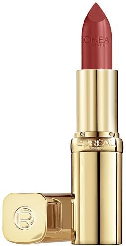 L'Oréal Paris Rossetto per una finitura setosa e 12 ore di umidità, 75% ingredienti nutrienti, colore Riche Satin Nude, colore: 1980 agnello, 4 g