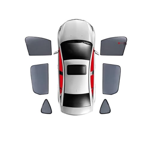 Parasoles para Nissan para Qashqai para J12 2022-2024 Parasol Ventana Trasera De Coche Cortina De Malla para Parabrisas Delantero Visera Parasol sombrilla de Coche(6PCS)