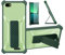 Aroepurt hülle Kompatibel Für Vortex PG65 Hülle Case Handyhülle Schutzhülle Cover [mit gehärtetem Glas-Screen-Protector] Hybrid [Folding Support Magnetic] [Frosted Anti-Fingerprint] Grün