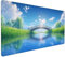 Blau Schreibtischunterlage Landschaft Mousepad Groß 1000x500x3 mm XXL Mauspad mit Wasserdicht rutschfest Gummibasis, für PC MacBook und Laptop Mousepad Gaming Zubehör für Büro Deko Aesthetic Z-106