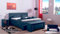 Boxspringbett Rico 240x220, W-Blue, 7-Zohnen Taschenfederkernmatratze, Komfortschaum - Inklusive Aufbau - Deutscher Hersteller