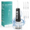 Jet Dentaire Hydropulseur Portable, Jet Dentaire Sans Fil Rechargeable avec 5 Mode set 6 Buses Capacité de 300 ML IPX7 Étanche Pour La Maison et Les Voyages zf