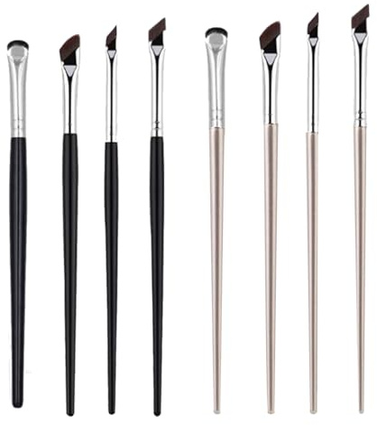 TSUOUKL Set di 8 pennelli per eyeliner, eyeliner in gel di precisione, angolati e piatti, ultra sottili e piegati, pennelli per eyeliner a punta fine per un trucco preciso e sopracciglia