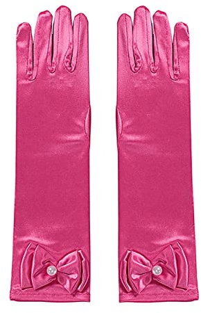 Weihnachtshandschuhe Kinder Weihnachtshandschuhe Lange Handschuhe for ELSA Mädchen Prinzessin Handschuhe Mädchen Hochzeitskleid Handschuh mit Bogen Kinder Handschuhe Geburtstagsgeschenk Weihnachtshand