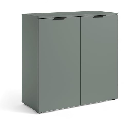 LINZ Kommode in Salbei - Modernes Sideboard mit viel Stauraum - 90 x 90 x 40 cm (B/H/T)