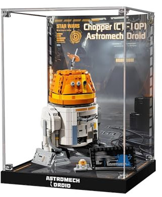 Acrylic Display Case for Lego 75416 Chopper Astromech Droid (C1-10P) Building Set,Clear Display Case, Dust-Proof Display Case Compatible with Lego 75416 (Only Display Case)