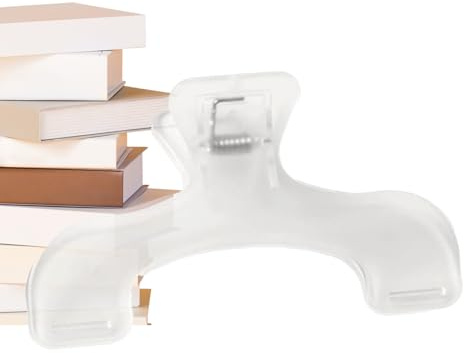 Buchklemmen,Transparente Buchhalter Klammer - Multifunktionale Lesezeichen Für Dokumente Prüfungsunterlagen Schule Küche Buchhandlung
