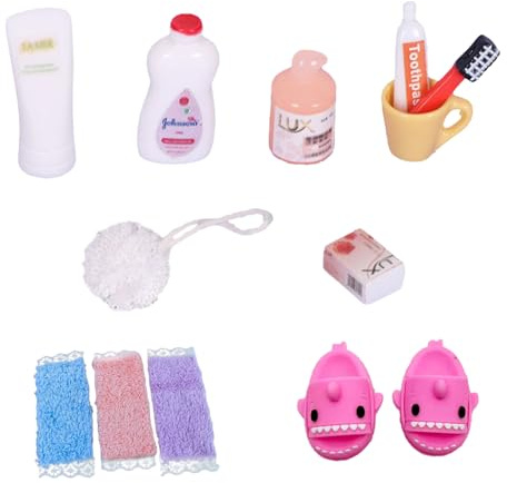 Wichtel Zubehör, Wichtel Zubehör Weihnachten, Badeset für Wichteltür Weihnachten Deko und Puppenhaus, Zahnbürste, Klopapier, Handtuch, Ente