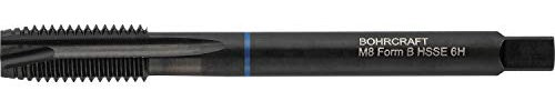 Bohrcraft 41450301200 Maschinengewindebohrer DIN376 M12 Überlaufschaft Masch-Gewindebohrer Blauring DIN 376 HSS-E VAP M 12 Form B Split-Pack, silber