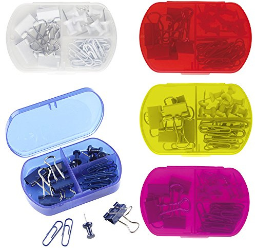 eBuyGB Pack of 6 Stationery Accessory Set, Mixed Colours