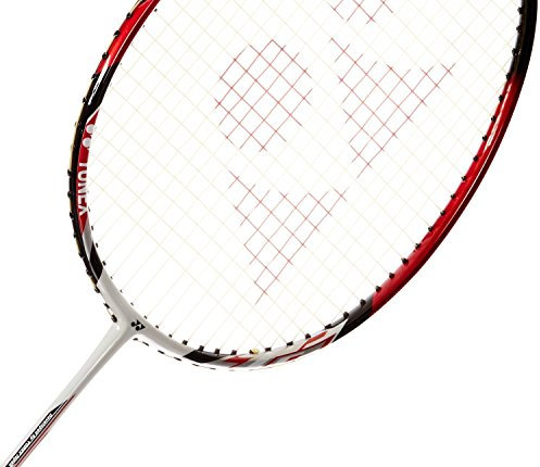 YONEX Badmintonschläger Nanoray Serie 2018 mit Vollabdeckung Professioneller Graphit Carbon Schaft Leichter Wettkampfschläger High Tension Fast Speed Performance (NR7000I - Weiß/Rot, 1 Stück)