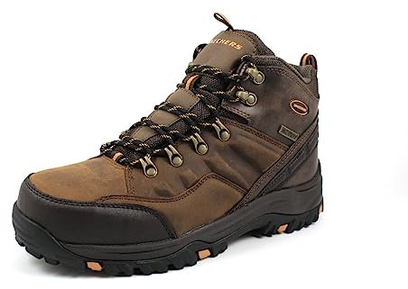 Skechers Relment- Traven, Stivali classici Uomo, Marrone Dark Brown Leather Cdb, 43 EU
