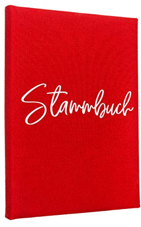 Hochzeitideal – Stammbuch der Familie Amore rot 21,0 cm x 15,0 cm - Buchbinderleinen Hochzeit - Familienbuch Standesamt mit 6-Fach Ringmechanik für Urkunden mit Behördenlochung