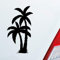 Hellweg Druckerei Palme Palms Beach Strand Kokospalme Pflanze Auto Aufkleber Sticker Heckscheibenaufkleber