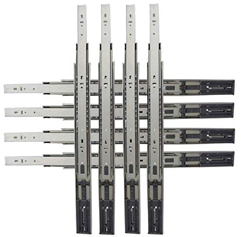 4 Paar Vollauszüge L=500mm Softclose Selbsteinzug 45kg Tragkraft Schubladenschienen H=45 Material 1,2/1,2/1,4mm