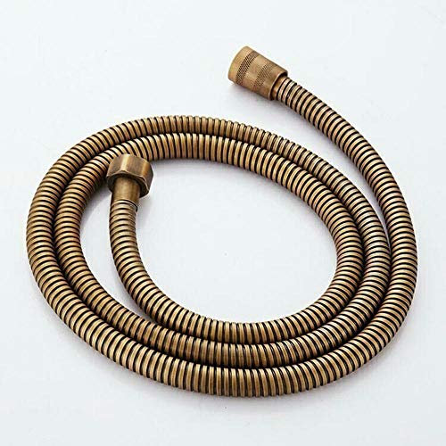Tête de douche, Ensemble de douche, Douche de téléphonie rétro en laiton, utilisée dans la salle de bain et la salle de douche-cuivre (Color : Copper hose)