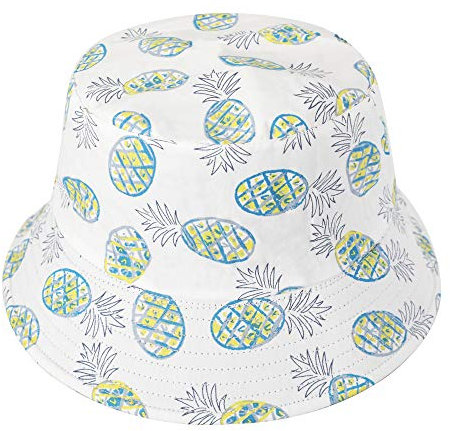 ZLYC Unisex Bucket Fischerhut, Bunte Blaue Ananas, One Size