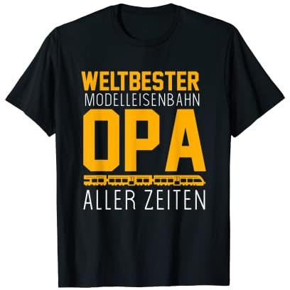 Herren Weltbester Modelleisenbahn Opa aller Zeiten T-Shirt