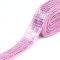 CENPEK Ruban élastique à paillettes plates en tissu pailleté pour robe, décoration, bandeau, 25 mm de large, rose - 18,1 m