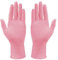 100 Guanti Monouso Nitrile TAGLIA M Rosa, Senza Polvere, Lattice e Talco - Guanti Usa e Getta Chirurgici Resistenti e Impermeabili per Cucina, Alimenti, Tattoo, Parrucchiere, Chef