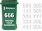 3 x Bin Numbers for Wheelie Bins, 0-9, Dustbin Stickers, Easy Application 17.5cm Stick On Number Stickers - Weatherproof Self Adhesive Vinyl (6)