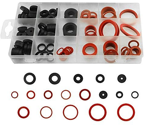 BGTXINGI 141Pcs 18 Größen Gummi O-Ring Dichtung Silikon Dichtung Reparatur Box Unterlegscheibe Dichtung Sortiment Set für Sanitär Automotive Allgemeine Reparatur