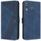 OKZone Kompatibel mit Samsung Galaxy A20S Hülle, Handyhülle Samsung A20S, PU Leder Tasche Wallet Schutzhülle Galaxy A20S, Flip Cover Klappbar Brieftasche Etui mit Magnet TPU Lederhülle (Blau)