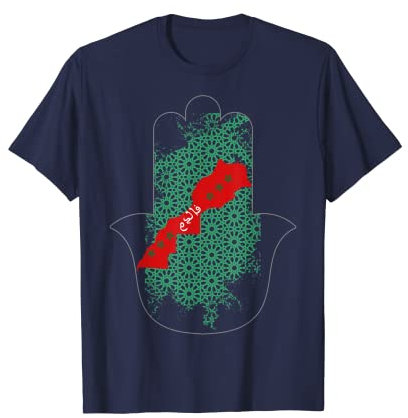 Fußball Flagge Trikot Mannschaft Marokko 2022 Damen Erwachsene Fan T-Shirt