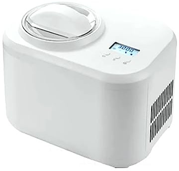 PODEC Ice Cream Machine, 1000ml Mini Ice Cream Maker with LED Display Screen, No Pre-freezing Necessary, One-Click Automatic Operation, Detachable Ice Cream Bucket, For Fruit Ice Cream, Frozen Yogurt