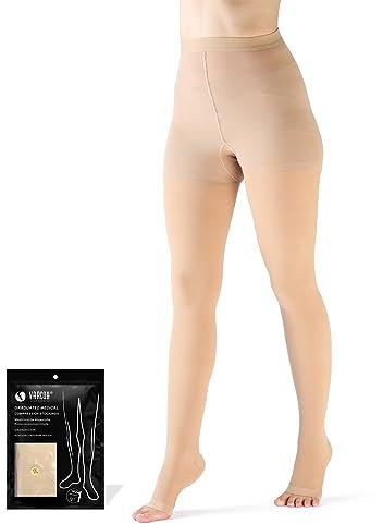 VARCOH Kompressionsleggins Damen Lipödem, Kompressionsstrümpfe Klasse 2 Herren, stützstrumpfhose, Medizinische kompressionsstrumpfhose geeignet für Schwangerschaft, Krampfadern