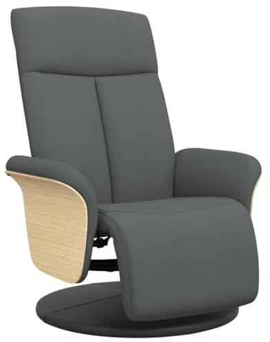 vidaXL Relaxsessel mit Fußteil Dunkelgrau Stoff