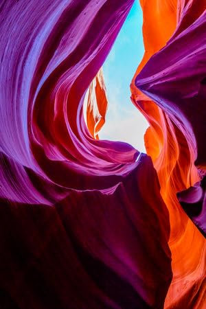 adrium Acryl-Bild 80 x 120 cm: Antelope Slot Canyon, beleuchtet durch Sonnenlicht, Page, Arizona, USA (191317103)