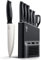 Messerblock Set, 7-TLG Kochmesser Set mit Messer, Schere, Messerblock zum Hacken von Fleisch