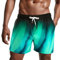 Danfiki Short de Bain pour Homme à séchage Rapide, Doublure en Maille, Aurora, L