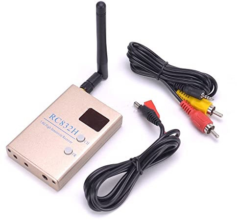 HUTIANSN for gopro FPV Monitor FPV 5,8 GHz 48CH RC832 RC832S Empfänger Drahtloser RC-Empfänger mit A/V- und Stromkabeln for gopro FPV Monitor