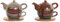 Home ESPRIT Théière blanche beige terre cuite rose clair Dolomite 750 ml (2 unités)