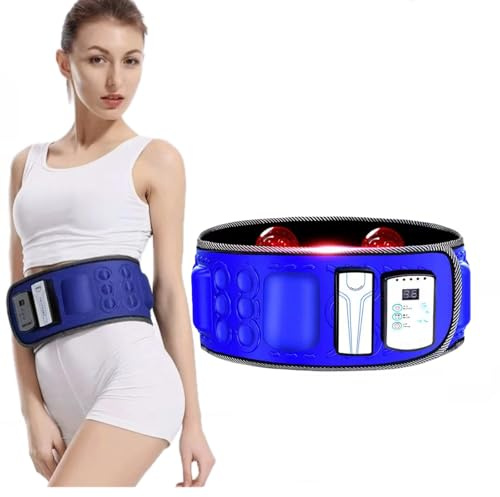 Cinturón de masaje adelgazante de alta vibración para cintura, vientre, abdomen, espalda y caderas, 36 modos, 2 lámparas rojas calefactoras, mejora