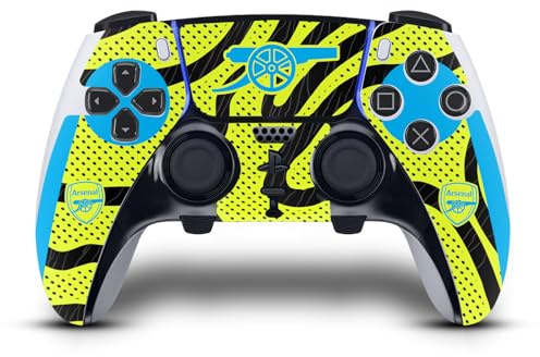 Head Case Designs Offizielle Arsenal FC Away 2023/24 Wappen-Set Vinyl Haut Gaming Aufkleber Abziehbild Abdeckung kompatibel mit Sony PlayStation 5 PS5 DualSense Edge Controller