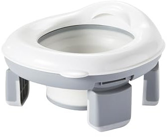 Nuby Go Potty Portable Toddler Toilet – Non-Slip | Travel Ready | Splash Guard| Suitable for 18+ Months (20 Disposable Bags Included)