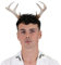 Serre-tête en bois de cerf pour déguisement - Cornes noires - Gothique - Festival - Demon Party - Cerf, Oliver, Diable - Chèvre - Ivoire