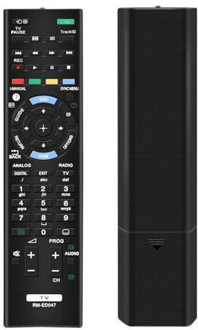 RM-ED047 Remplacement Telecommande pour Sony TV, Télécommande Bravia TV RM-ED047, RM-ED050, RM-ED052, RM-YD103, RM-ED060, RM-ED061, RM-ED046, KDL-65S995A, KDL-65W855A Universelle