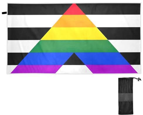 CHIFIGNO Straight Ally Pride Flaggen-Mix LGBT große Strandtücher, übergroß, schnell trocknend, leicht, Badetuch, Duschtuch, Reisen, Stranddecke, Camping-Handtuch für Erwachsene, Damen, Herren, 76,2 x