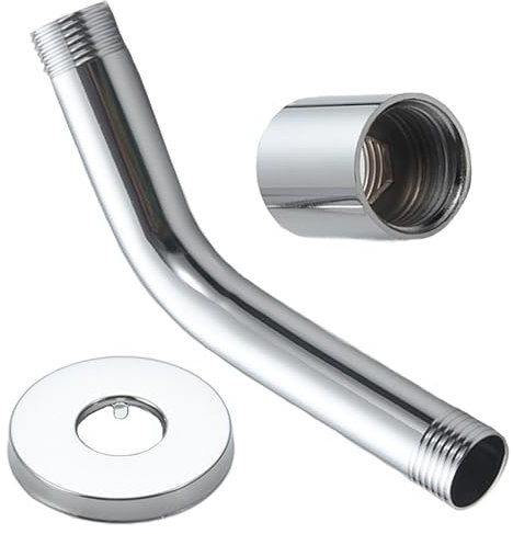 Oiieco Shower Head Extension Arm, Shower Head Extender Arm,Seafront Shower Extension Arm,Shower Arm Extension for Shower Head,Waterfall Shower Head Holder Long Arm Wall Mounted 15cm(6 inch) Chrome