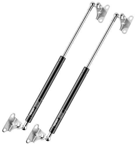 Vepagoo Gasdruckfeder 380MM 534N/54KG, Universal regelbar Schwerlast L-Typ Gasdruckdämpfer Hydraulisch Gasfeder für Werkzeugkasten Wohnmobil - Schranktüren und andere individuelle Anwendungen, 2er